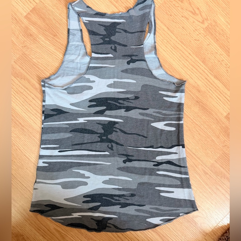Rogue Women's Tank Top - Gray Camouflage with Red Logo - Picture 3 of 3